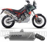 Terminale Di Scarico Con Omologazione Suono Indy-Race Evo Titanio Fondello Carby - Arrow Special Parts Compatibile Con Aprilia Tuareg 660 (2025-2026)