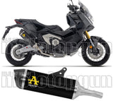 Terminale Di Scarico Con Omologazione Suono Race-Tech Alluminio Nero Fondello Carby - Arrow Special Parts Compatibile Con Honda X-Adv 750 (2025-2026)