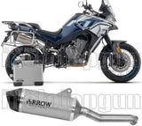 Terminale Di Scarico Con Omologazione Suono Race-Tech Alluminio Fondello Carby - Arrow Special Parts Compatibile Con Cfmoto 800 Mt (2025-2026)