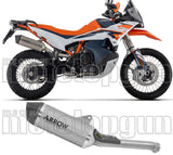 Terminale Di Scarico Con Omologazione Suono Race-Tech Alluminio Fondello Carby - Arrow Special Parts Compatibile Con Ktm 790 Adventure (2025-2026)