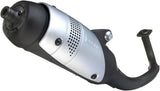 Complete Catalytic Exhaust System With Sound Certification Touring Stainless Steel - Leovince Compatible With Peugeot Squab (1995-1997)