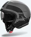 Casco Urban Per Moto Airoh J 110 - J1R35 Composite Carbon Nero Matto Raster Taglia L