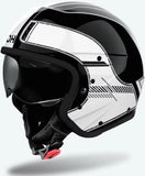 Casco Urban Per Moto Airoh J 110 - J1R39 Composite Carbon Bianco Gloss Raster Taglia L