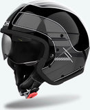 Casco Urban Per Moto Airoh J 110 - J1R99 Composite Carbon Grigio Scuro Gloss Raster Taglia Xl