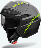 Casco Urban Per Moto Airoh J 110 - J1S31 Composite Carbon Giallo Matto Slim Taglia Xl