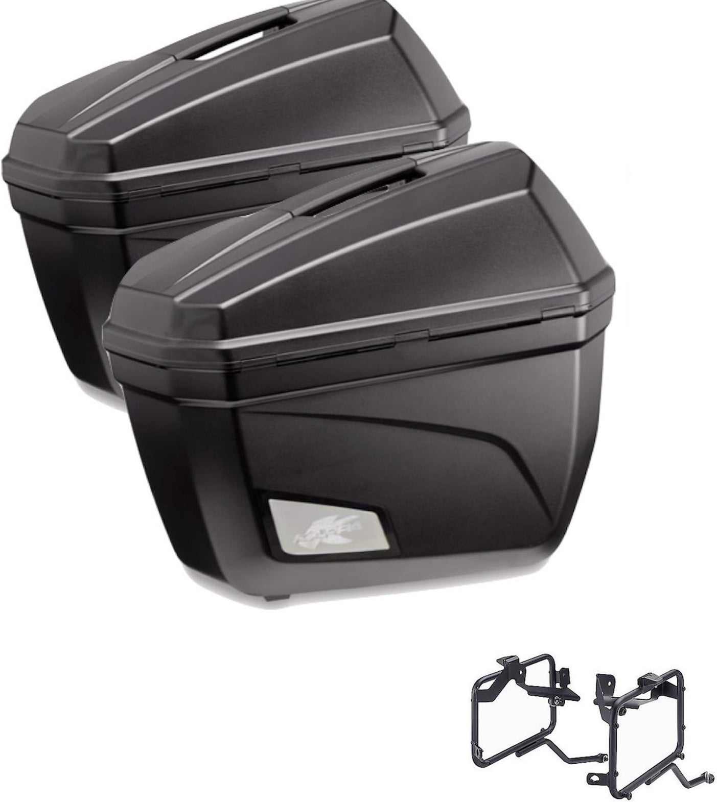 Side Cases K22N + Side Cases Holder - Kappa Moto Compatible With Kawasaki Klv 1000 (2004-2010)