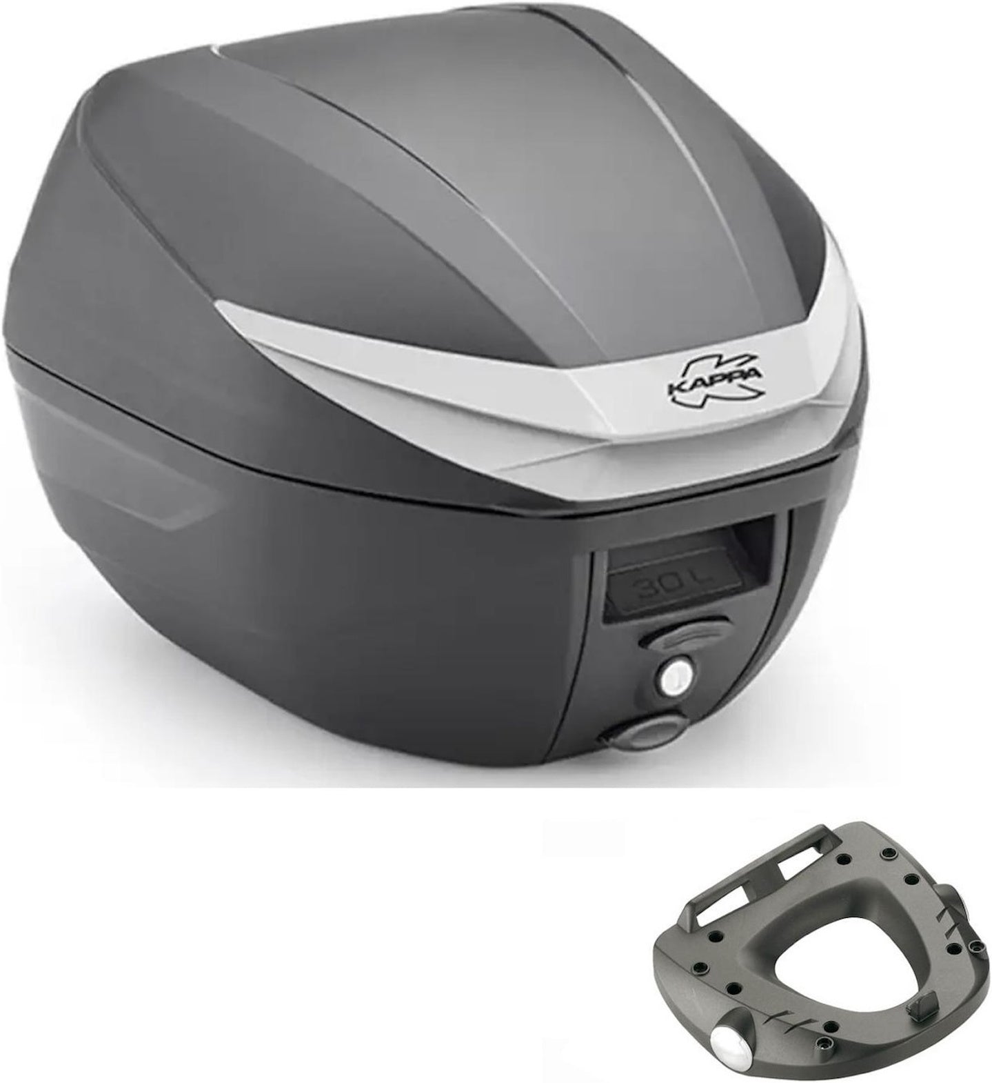 Top Case K3000N + Rear Rack - Kappa Moto Compatible With Piaggio Mp3 350 - 400 - 500 (2018-2021)