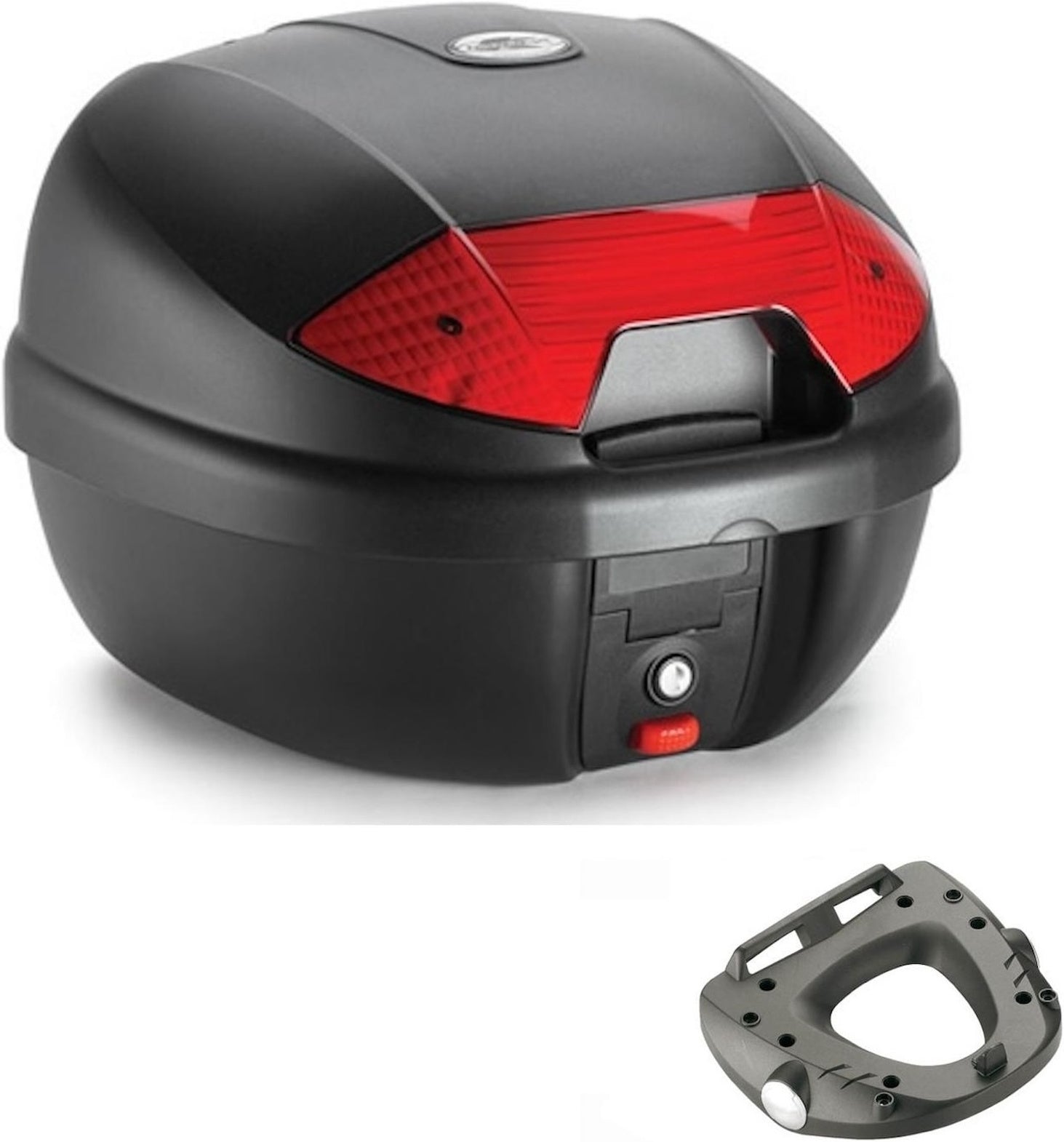 Top Case K30N + Rear Rack - Kappa Moto Compatible With Piaggio Mp3 400 Sport Hpe (2022-2023)
