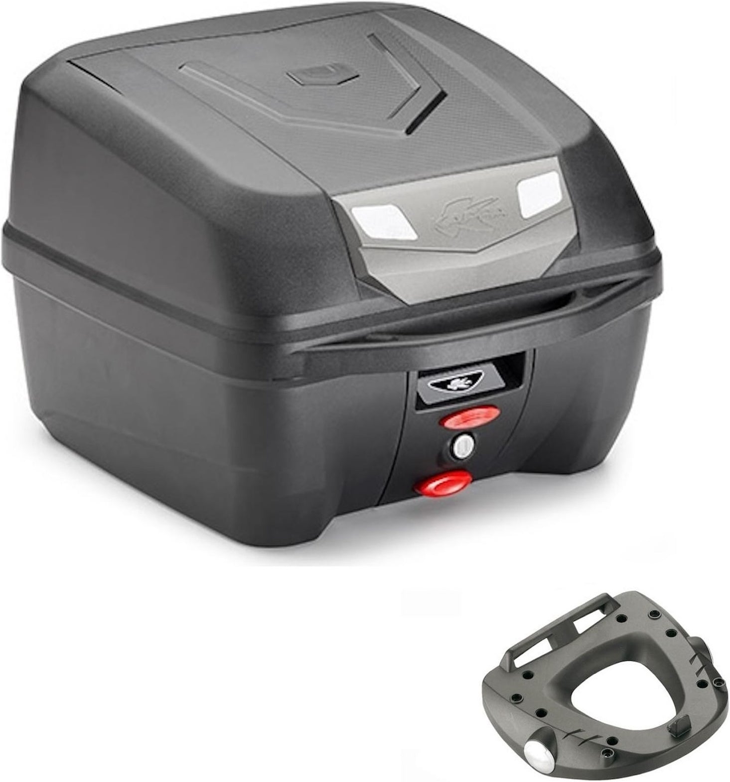 Top Case K320N + Rear Rack Cube - Kappa Moto Compatible With Aprilia Shiver 750 Abs (2010-2020)