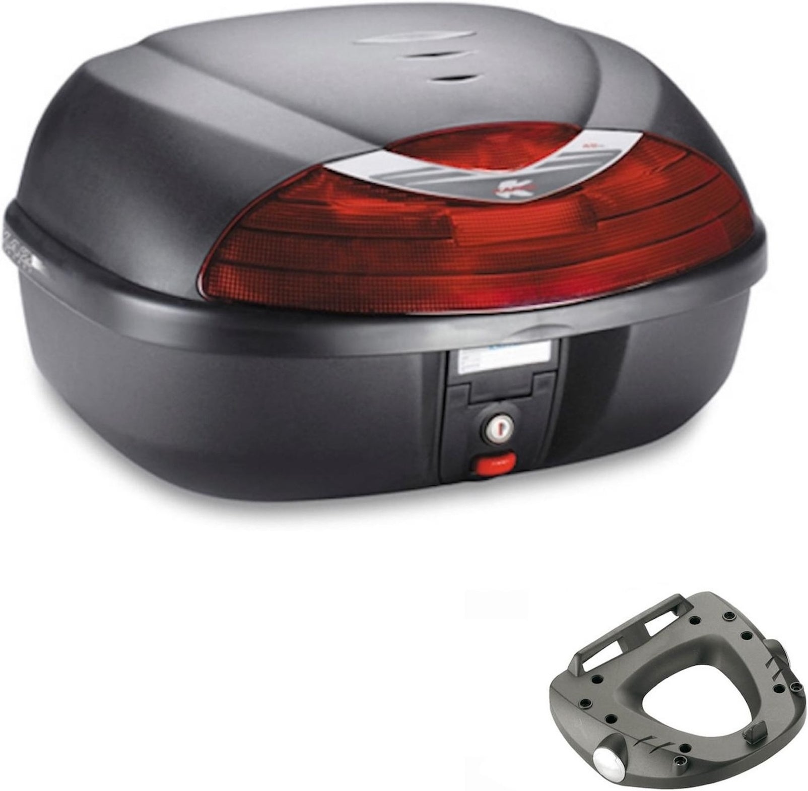 Top Case K42N + Rear Rack - Kappa Moto Compatible With Aprilia Shiver 900 Abs (2010-2020)