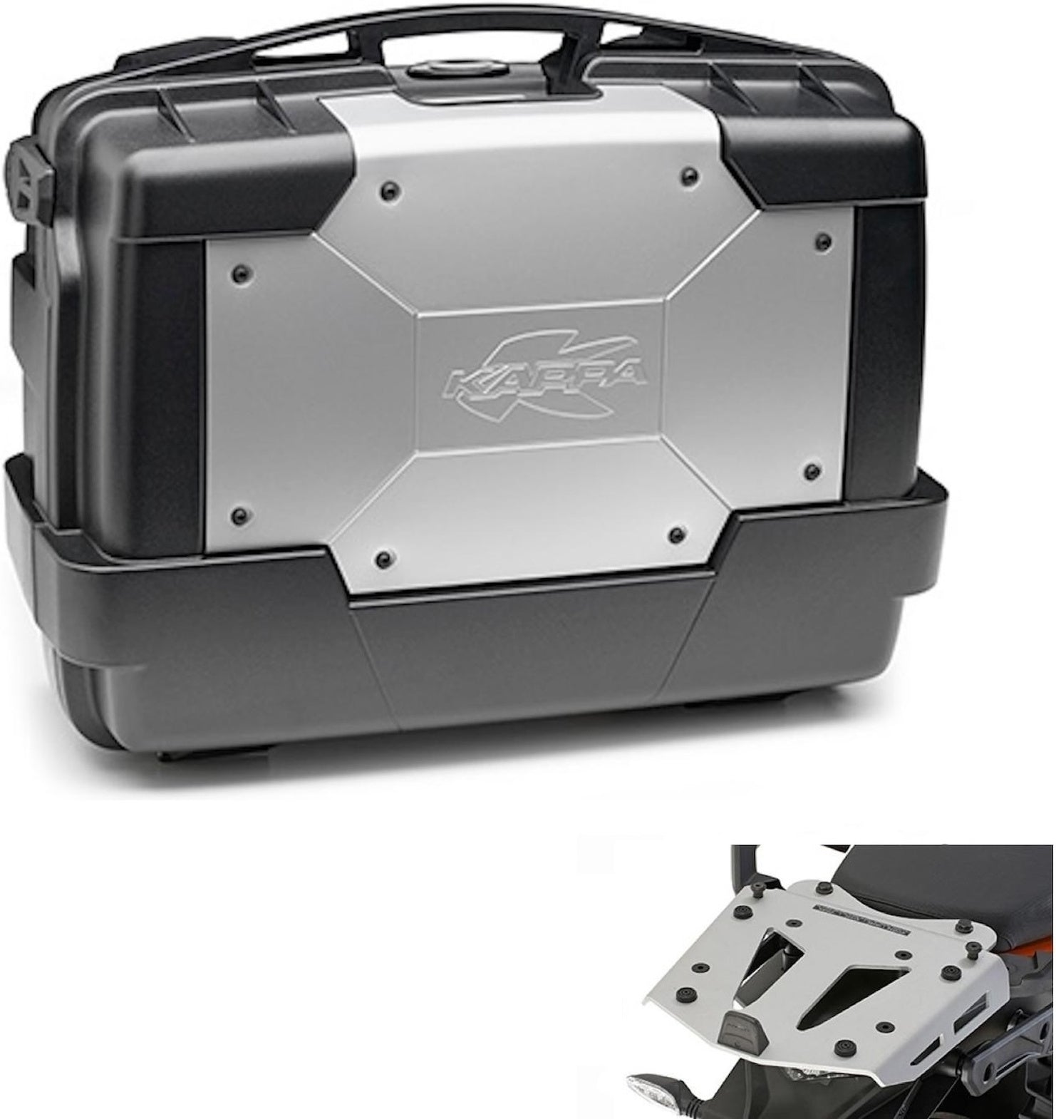 Top Case Kgr33 + Rear Rack Aluminium Garda - Kappa Moto Compatible With Triumph Tiger 1200 Rally Explorer (2022-2023)