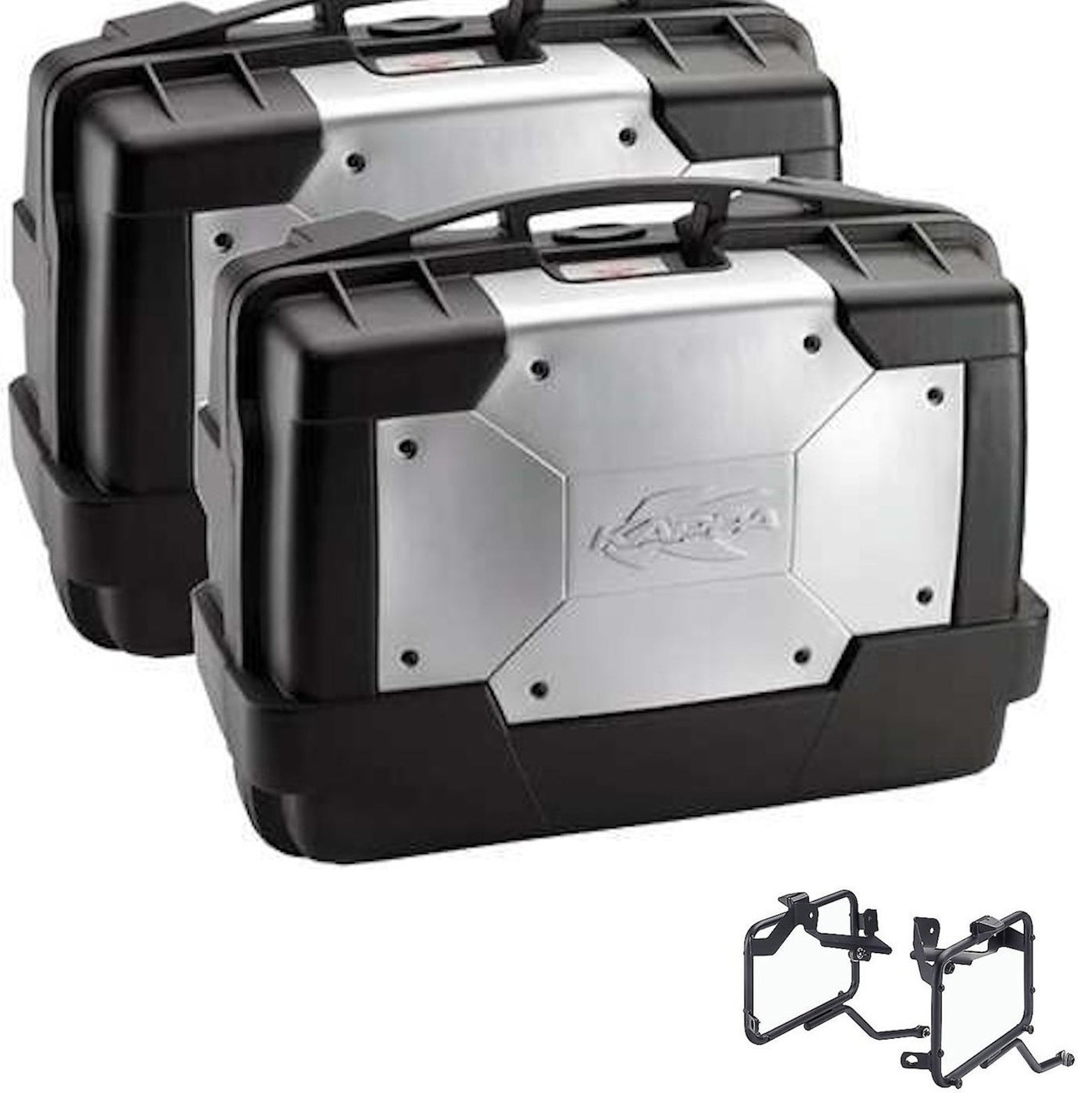 Side Cases Kgr33Pack2 + Side Cases Holder Garda - Kappa Moto Compatible With Triumph Bonneville T120 (2016-2023)
