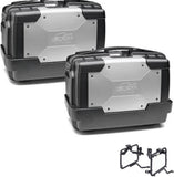 Side Cases Kgr46Pack2 + Side Cases Holder Garda - Kappa Moto Compatible With Suzuki V-Strom 1050 De (2023)