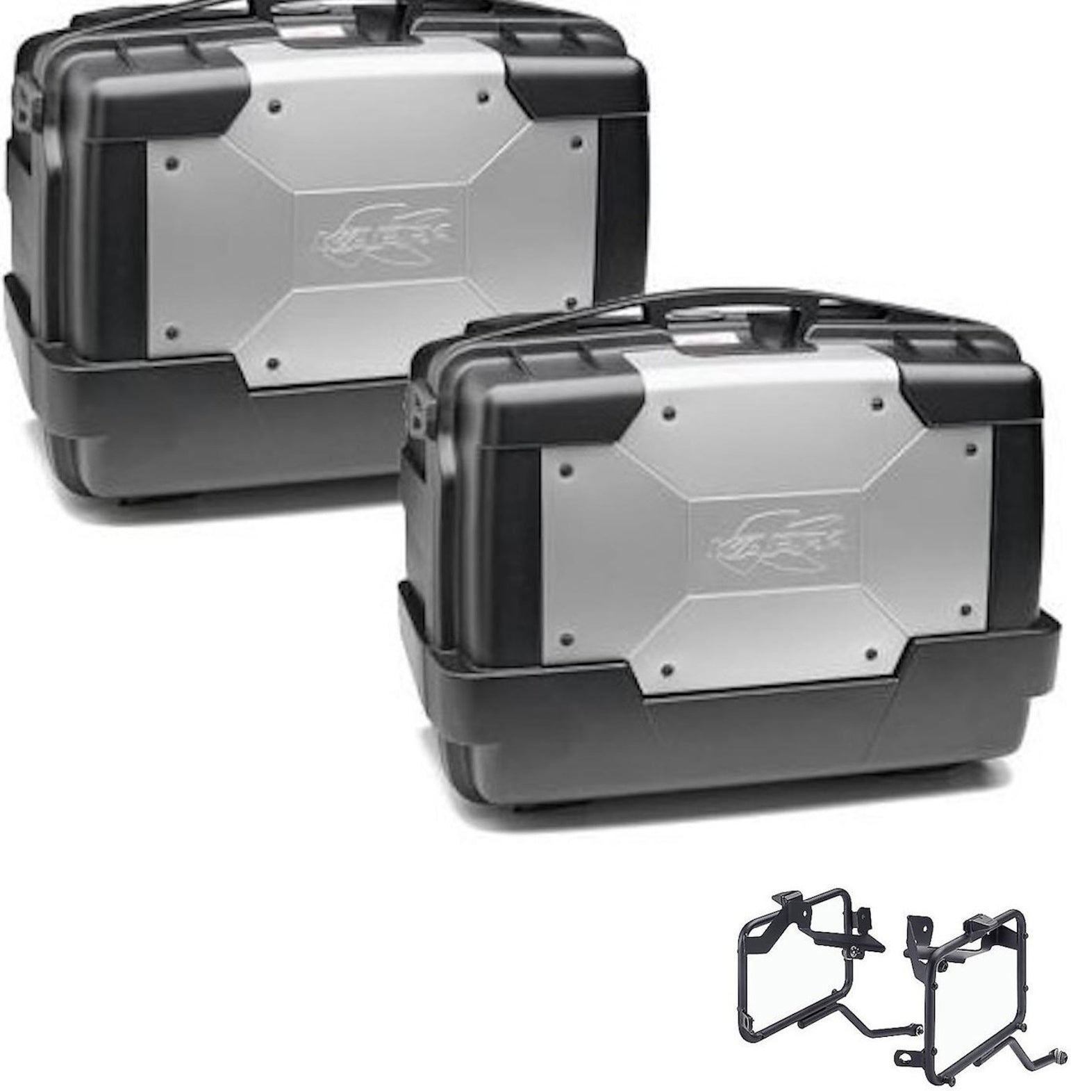 Side Cases Kgr46Pack2 + Side Cases Holder Garda - Kappa Moto Compatible With Triumph Tiger 1200 Gt (2022-2023)
