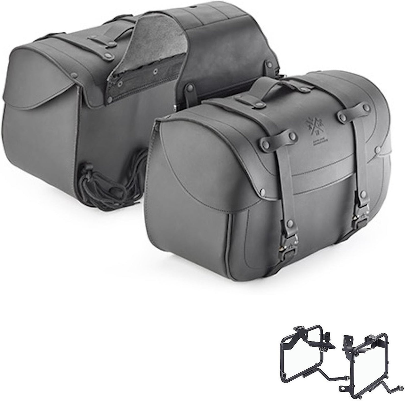 Side Bags Kmlw01 + Side Bags Holder - Kappa Moto Compatible With Aprilia Tuono 660 (2021-2023)