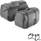 Side Bags Kmlw01 + Side Bags Holder - Kappa Moto Compatible With Yamaha Tracer 9 - Gt (2021-2023)