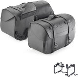 Borse Laterali Kmlw01 16-25 Lt + Portaborse Laterali - Kappa Moto Compatibile Con Honda Cbf 1000 - Abs (2006-2009)