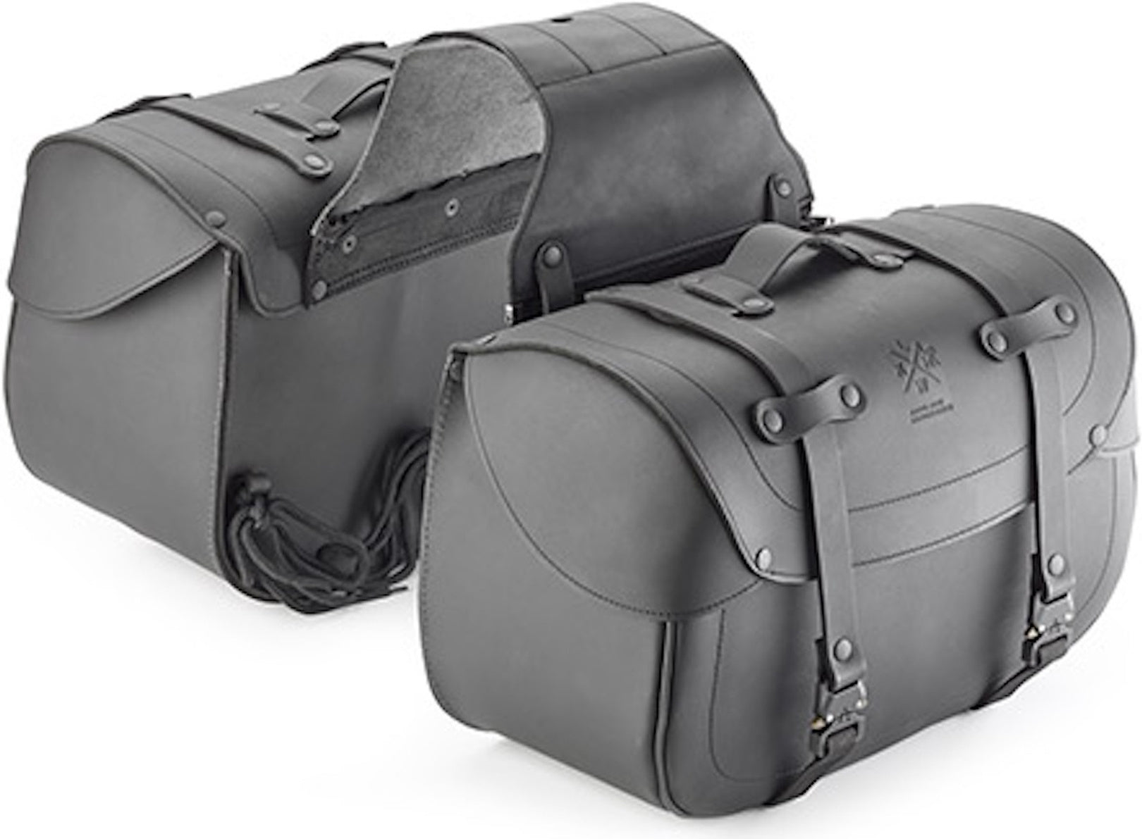 Side-Bags Kmlw01 16-25 Lt + Side-Case Holder - Kappa Moto Compatible With Triumph Bonneville T100 (2017-2022)