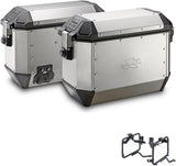 Valigie Laterali Kms36A K'Mission + Portavaligie Laterale Alluminio - Kappa Moto Compatibile Con Bmw R 1100 Gs (1994-1999)