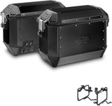 Coppia Valigie Kms36Bpack2 + Portavaligie K'Mission Alluminio - Kappa Moto Compatibile Con Bmw F 650 Gs (2000-2003)