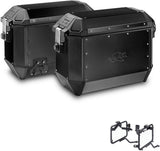Side Cases Kms36Bpack2 + Side Cases Holder K'Mission Aluminium - Kappa Moto Compatible With Suzuki V-Strom 1050 Xt (2020-2023)