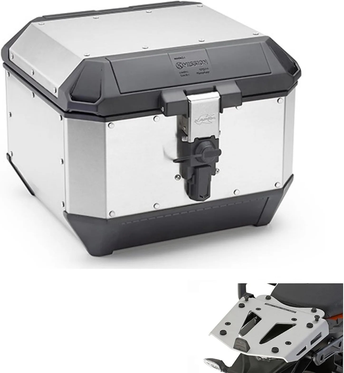 Bauletto Kms44A + Attacco Alluminio K'Mission Alluminio - Kappa Moto Compatibile Con Triumph Tiger 1200 Gt (2022-2023)