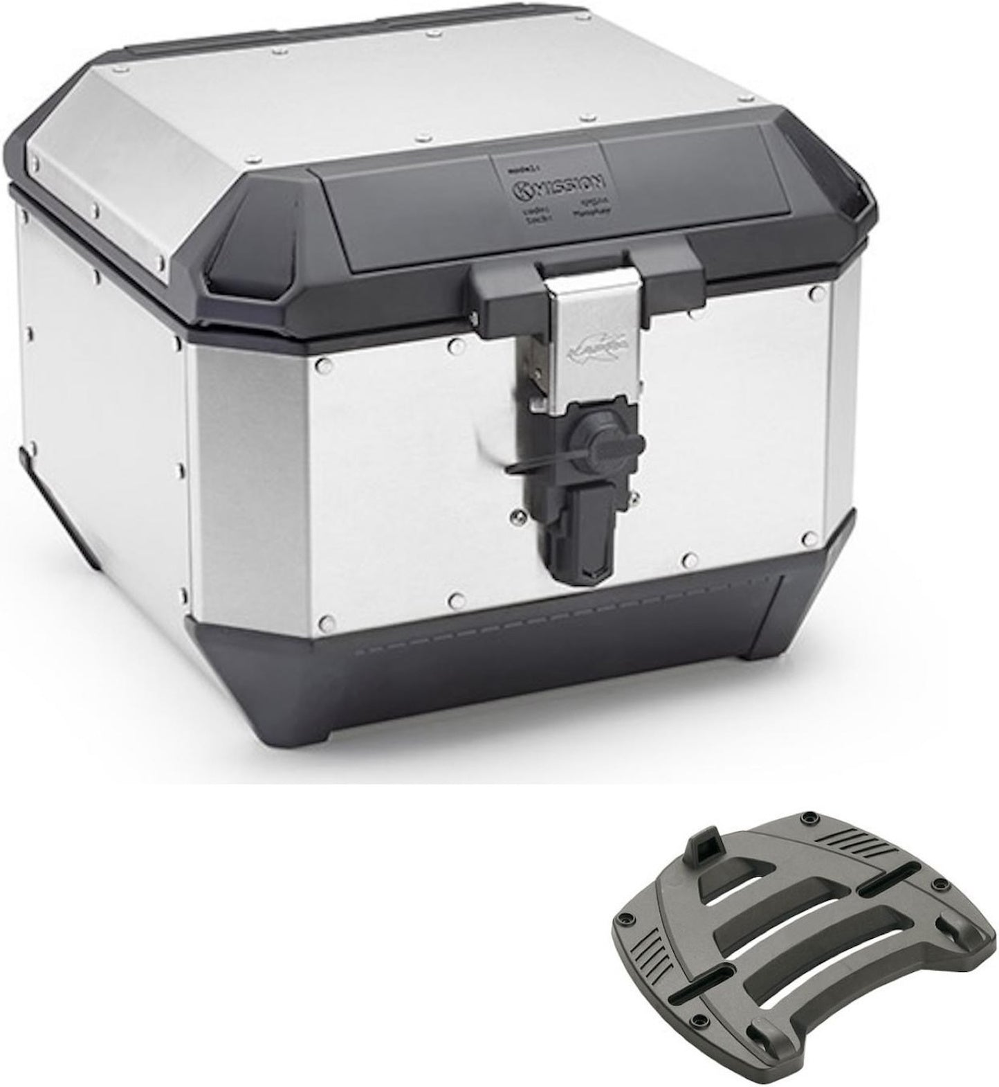 Top Case Kms44A + Rear Rack K'Mission Aluminium - Kappa Moto Compatible With Kawasaki Er-5 500 (2001-2007)