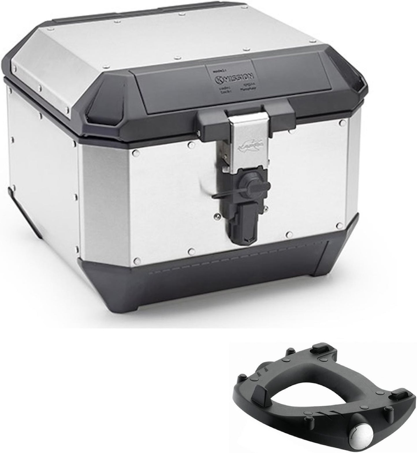 Top Case Kms44A + Rear Rack K'Mission Aluminium - Kappa Moto Compatible With Aprilia Shiver 900 Abs (2010-2020)