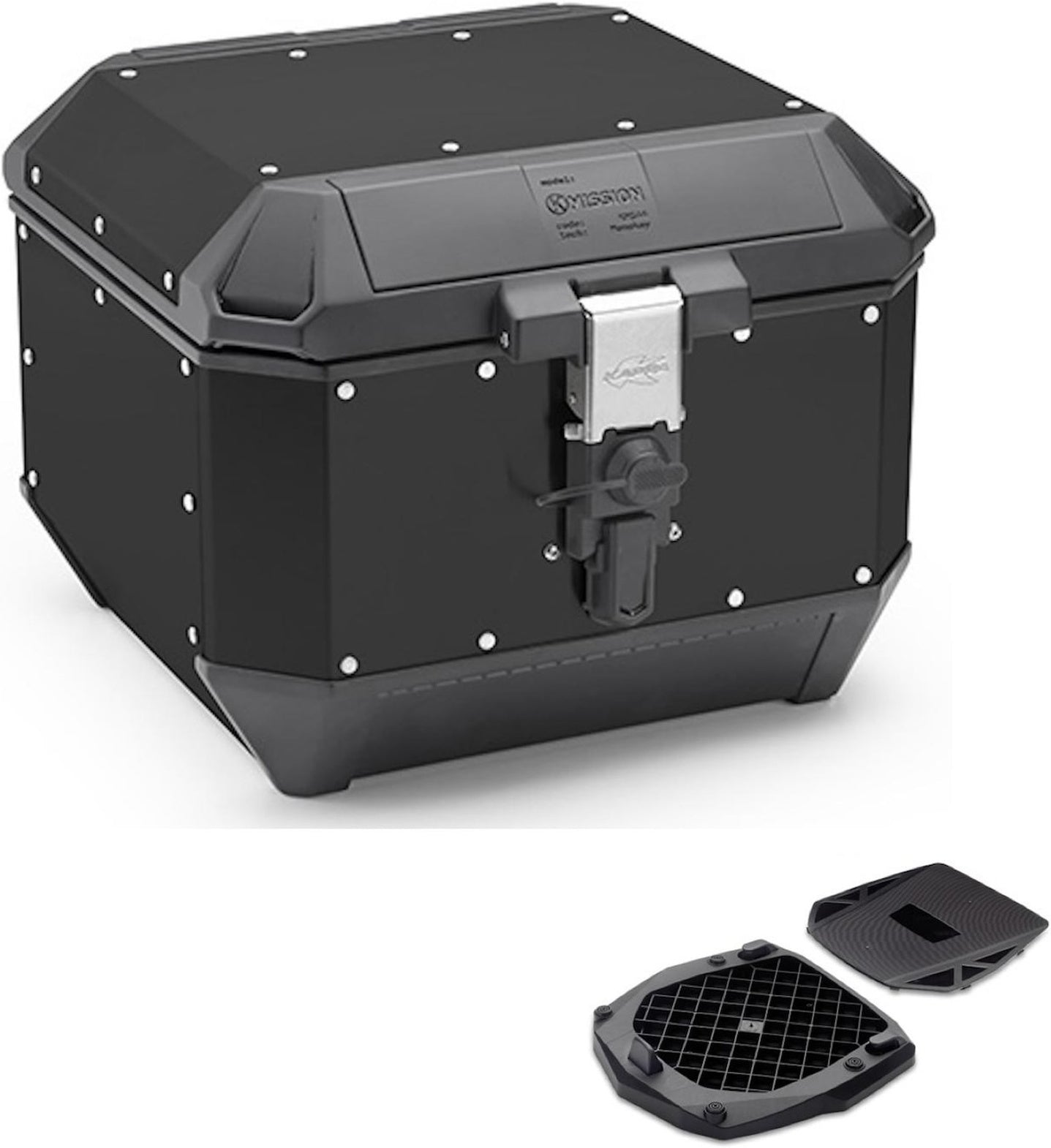 Top Case Kms44B + Rear Rack K'Mission Aluminium - Kappa Moto Compatible With Triumph Street Twin 900 (2016-2022)