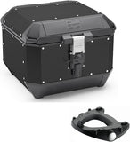 Top Case Kms44B + Rear Rack K'Mission Aluminium - Kappa Moto Compatible With Piaggio Mp3 400 Sport Hpe (2022-2023)