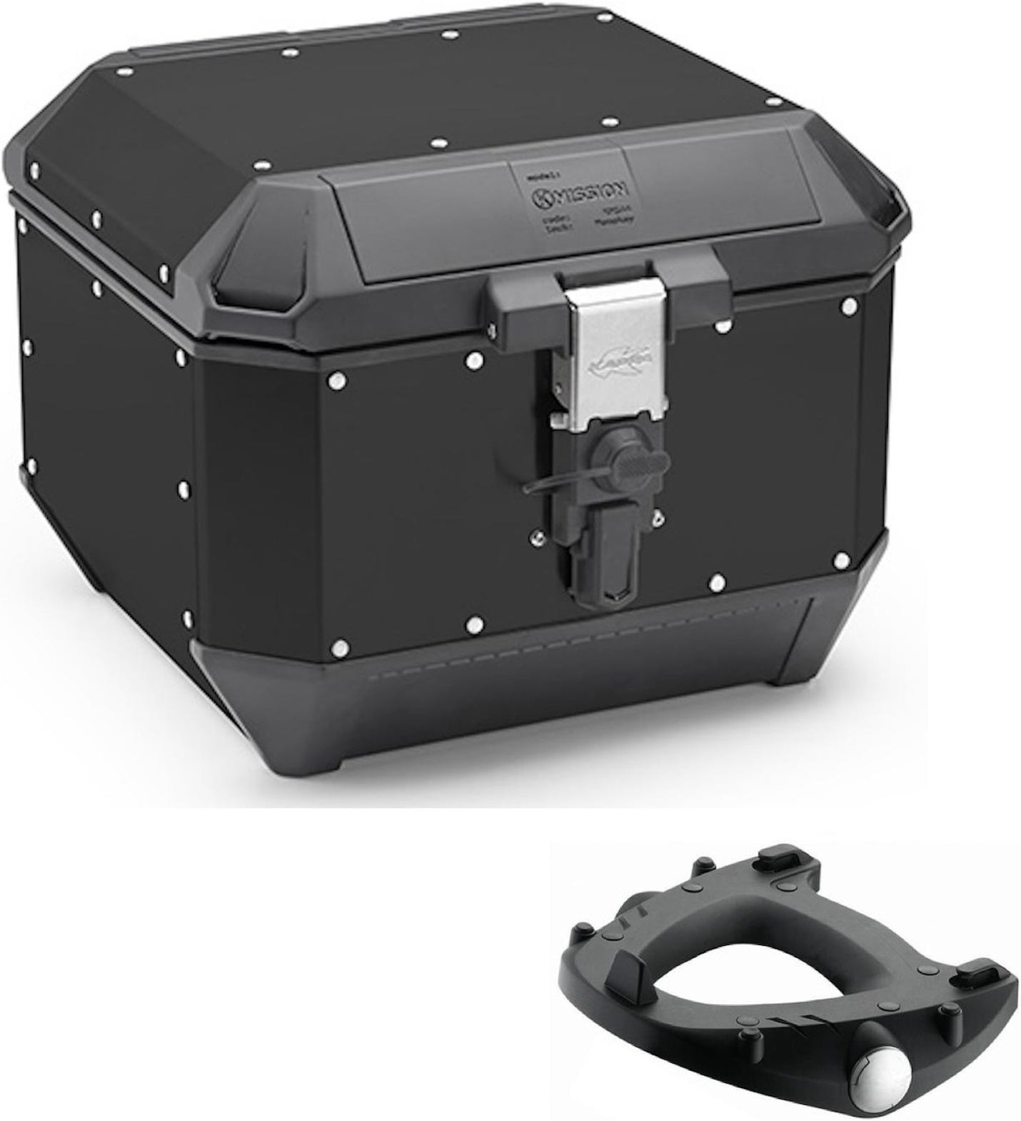 Top Case Kms44B + Rear Rack K'Mission Aluminium - Kappa Moto Compatible With Kymco Downtown 125 I Abs (2015-2023)