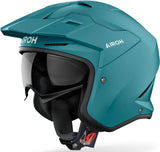Casco Urban Per Moto Airoh Kombakt - Ko102 Thermoplastic Hrt Verde Petrolio Matto Color Taglia Xs