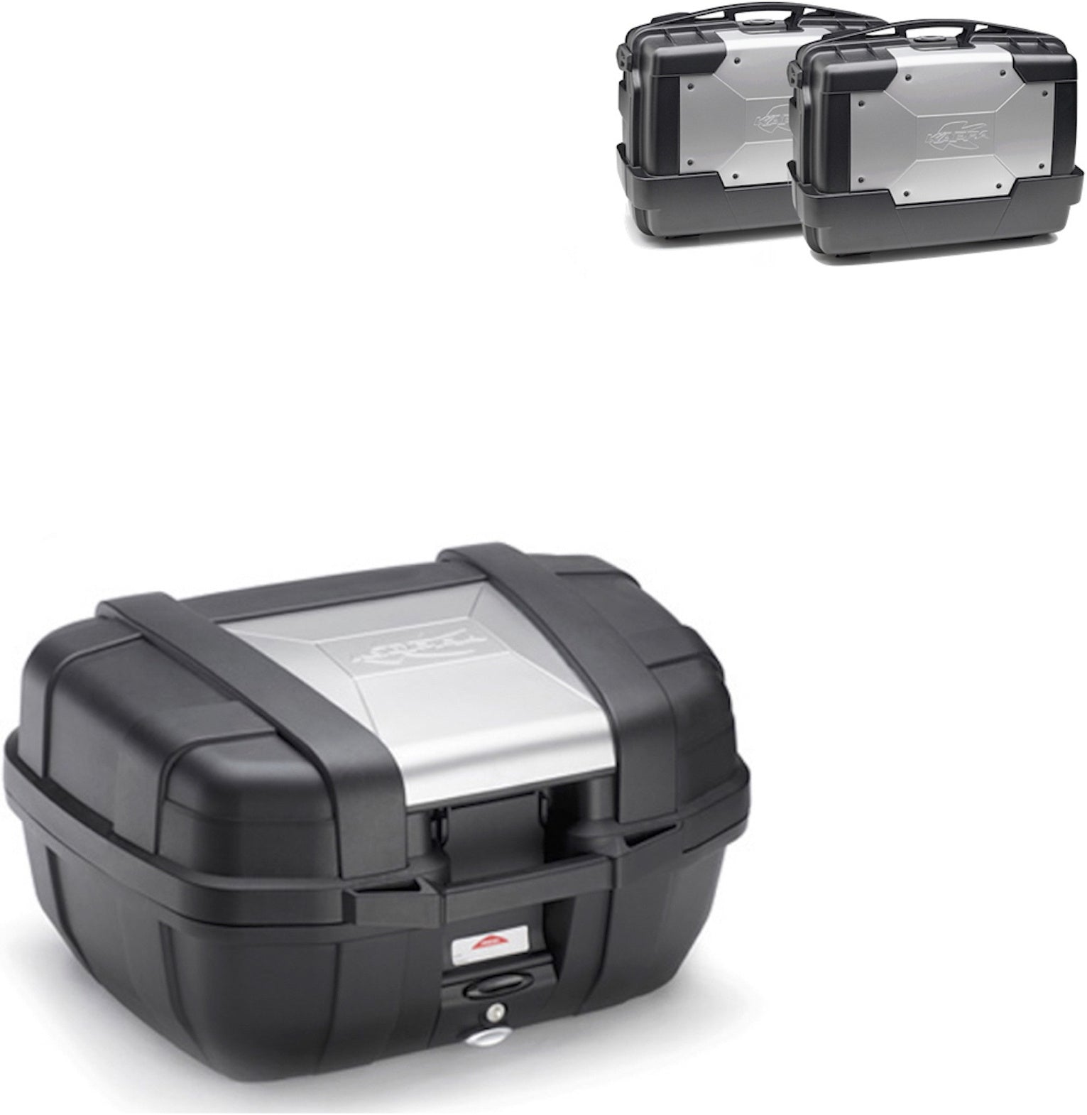 Top Case Kgr52 + Side-Cases Kgr33 + Side-Case Holder - Kappa Moto Compatible With Triumph Bonneville T100 (2017-2022)