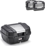 Top Case Kgr52 + Side-Cases Kgr33 + Side-Case Holder - Kappa Moto Compatible With Triumph Bonneville T100 (2017-2022)