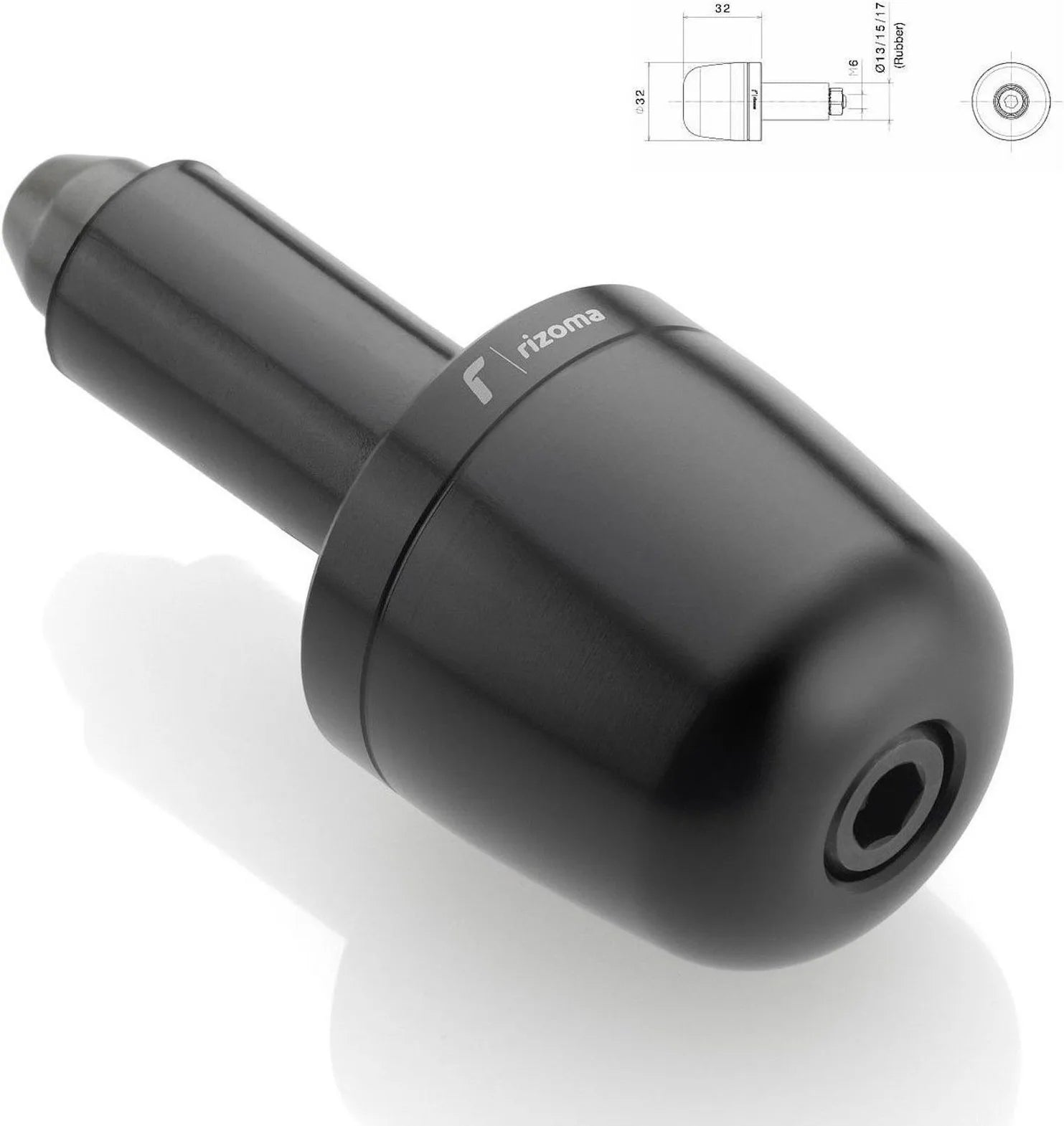 Coppia Terminali Manubrio Ma303B - Rizoma Compatibile Con Suzuki Gsx-S 1000 Abs (2015-2017)