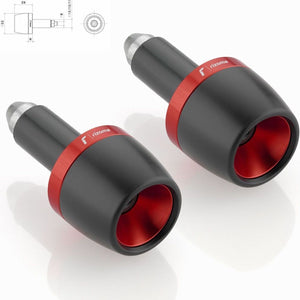 Couple Bar-End Plugs Ma532R - Rizoma Compatible With Kawasaki Z 650 (2017-2019)