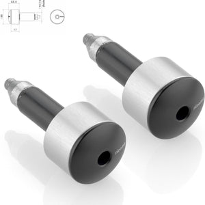 Couple Bar-End Plugs Ma533A - Rizoma Compatible With Kawasaki Z 650 (2017-2019)