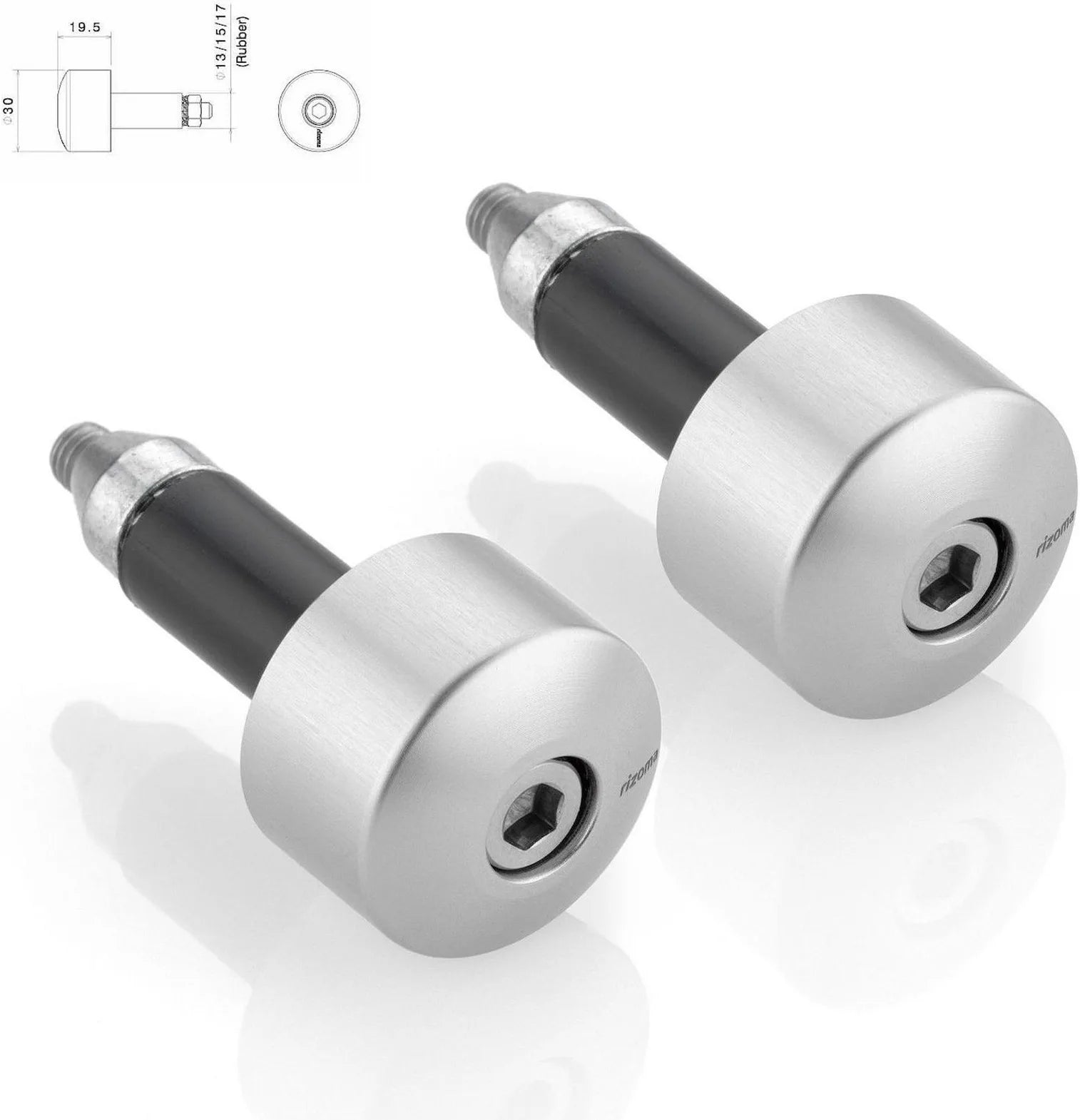 Coppia Terminali Manubrio Ma534A - Rizoma Compatibile Con Suzuki Gsx-S 1000 Abs (2015-2017)