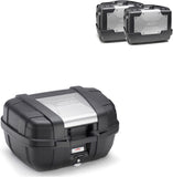 Top Case Kgr52 + Side-Cases Kgr46 + Rapid Side-Case Holder - Kappa Moto Compatible With Yamaha Tracer 900 - Gt (2018-2020)