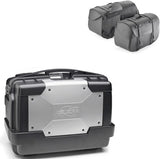 Valigia Kgr46 + Borse Laterali Kmlw01 + Attacco + Portaborse - Kappa Moto Compatibile Con Honda Nc 750 X - Dct (2014-2015)