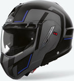 Flip-Up Motorcycle Helmet Airoh Mathisse Ii - Mth2G18 Thermoplastic Hrt Matte Blue Genius Size M