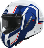 Flip-Up Motorcycle Helmet Airoh Mathisse Ii - Mth2G55 Thermoplastic Hrt Blue Red Gloss Genius Size Xs