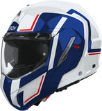 Casco Modulare Per Moto Airoh Mathisse Ii - Mth2G55 Thermoplastic Hrt Blu Rosso Gloss Genius Taglia L