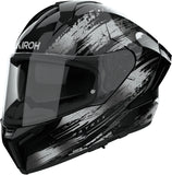 Casco Integrale Per Moto Airoh Matryx - Mxre16 Composite Carbon Grigio Gloss Reflex Taglia L