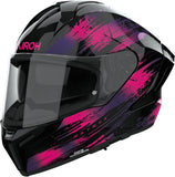 Casco Integrale Per Moto Airoh Matryx - Mxre54 Composite Carbon Viola Gloss Reflex Taglia Xxl
