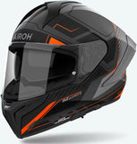 Casco Integrale Per Moto Airoh Matryx - Mxrk32 Composite Carbon Arancio Matto Rocket Taglia Xl