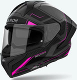 Casco Integrale Per Moto Airoh Matryx - Mxrk54 Composite Carbon Rosa Matto Rocket Taglia S