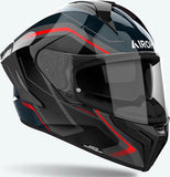 Casco Integrale Per Moto Airoh Matryx - Mxw55 Composite Carbon Rosso Gloss Wide Taglia Xxl