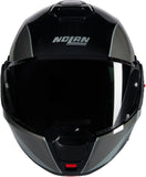 Flip-Up Travelling Motorcycle Helmet Nolan N120-1 Black / Grey / Silver Verniciatura Speciale 341 Size M