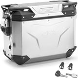 Monokey Cam-Side Trekker Outback Evo Smart Aluminium Left Side Case + Lock - 37 Lt Givi Trekker Outback Evo Smart Aluminium Silber Size 37 Lt.